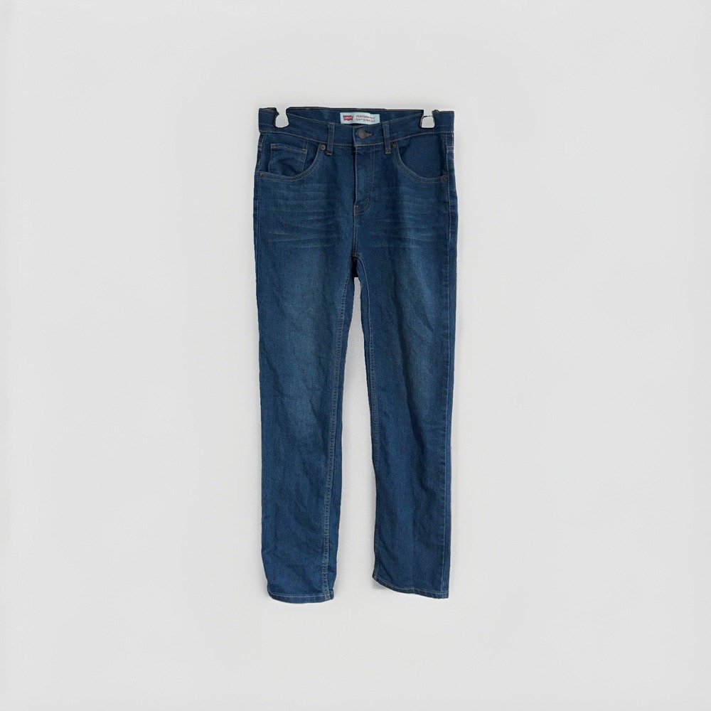 Levi's 514 Performance Straight Jeans Girls Size 16 Regular 28x30 Dark Wash F165